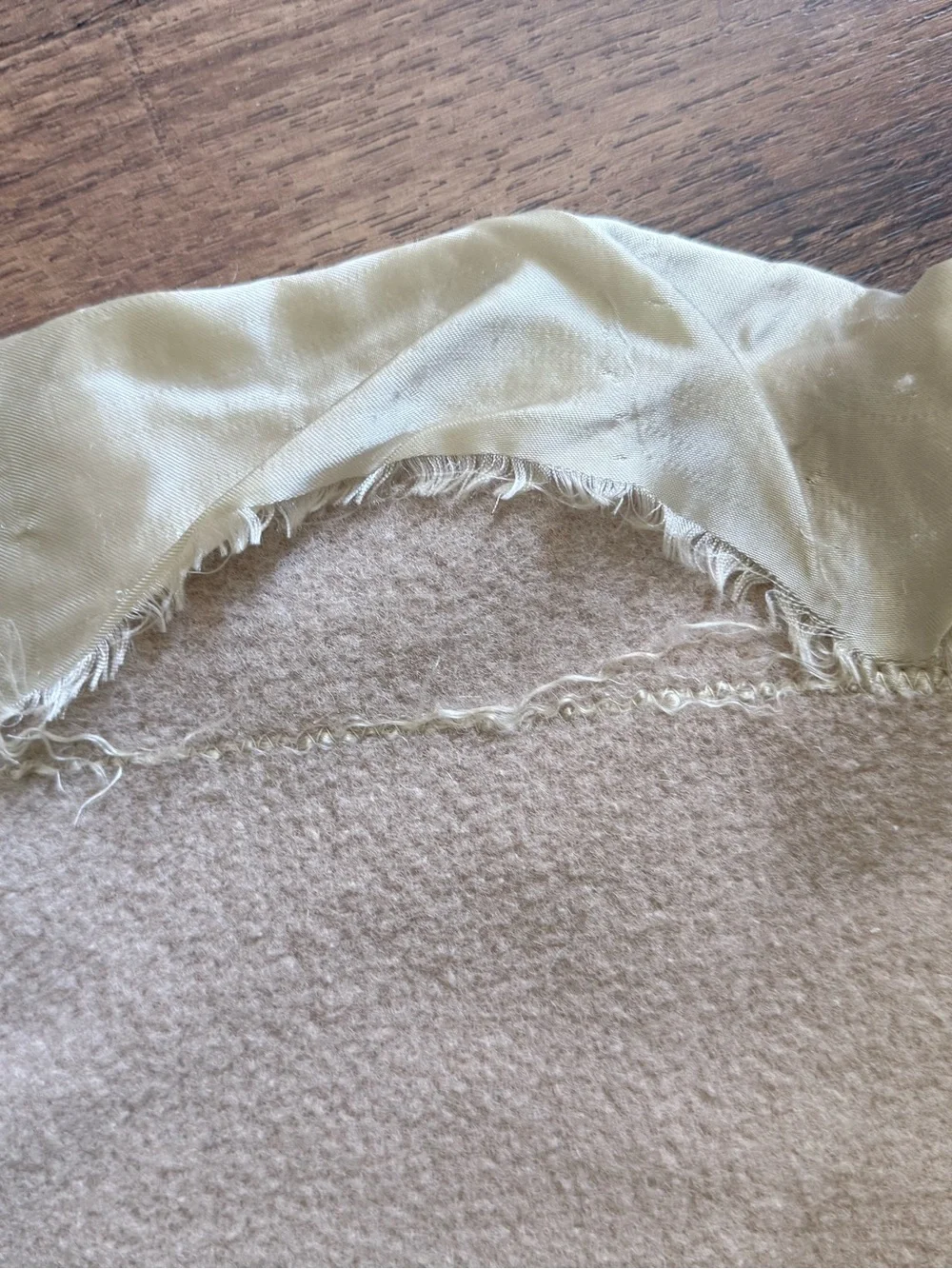 Pendleton Cream Wool-Blend Throw with Satin Ruffle Trim